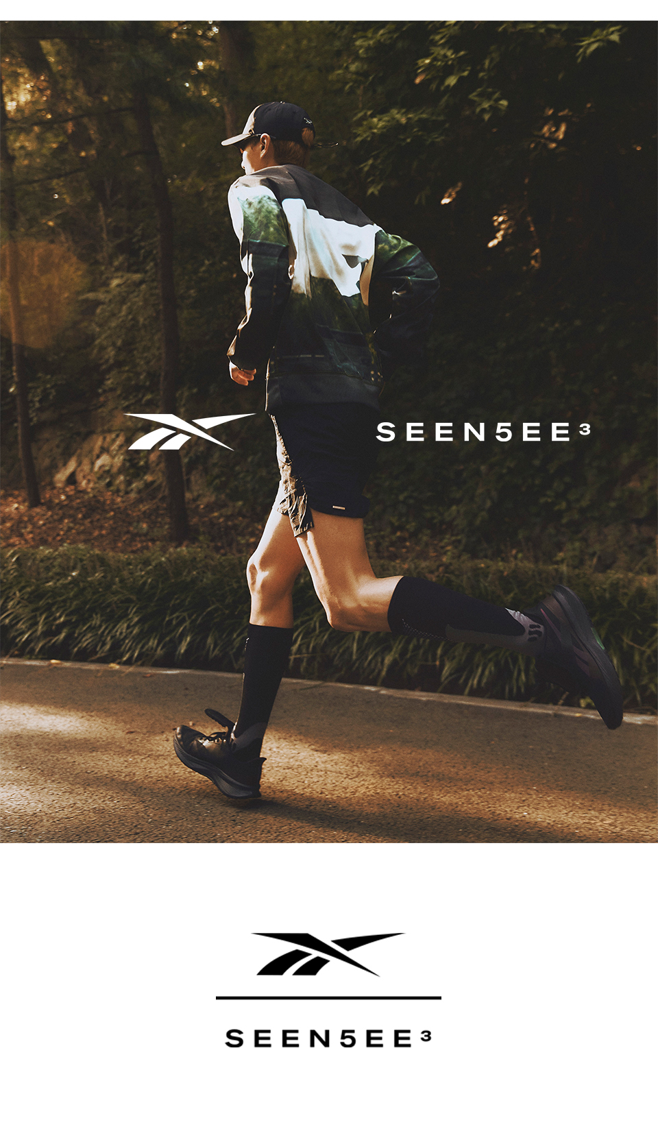 Reebok X SEEN PRINTING WOVEN CREW NECK - 오버그라운드